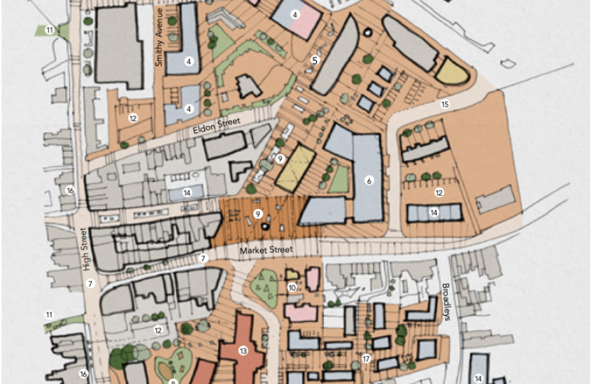 Clay Cross town deal masterplan graphic