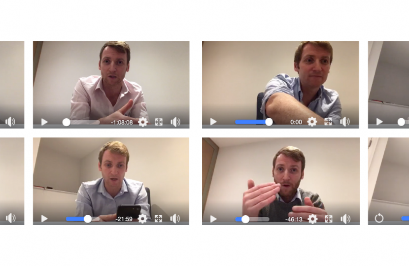 Screenshot of Lee Rowley during Facebook Live broadcasts