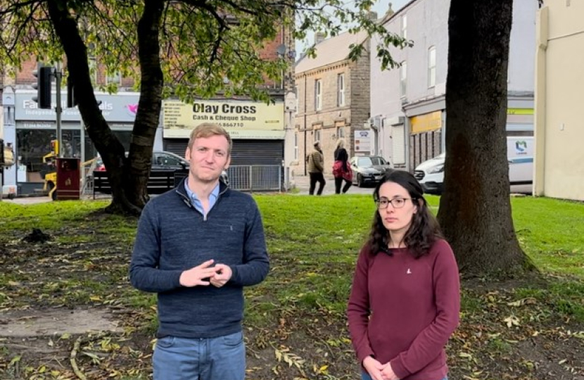 Lee and Cllr Charlotte Cupit in Clay Cross