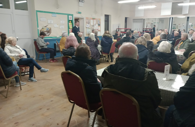 Lee Rowley MP and residents at Killamarsh Methodist Church with represenative from Killamarsh Medical Practice