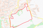 Map highlighting in red the proposed area for development next to Westthorpe Road 