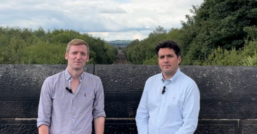 Lee Rowley MP with Rail Minister Huw Merriman MP by Barrow Hill Line