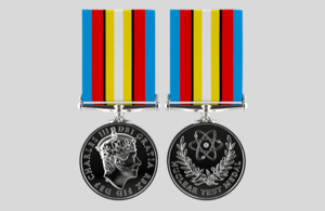 Image of the Nuclear Test Medal the veterans received
